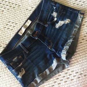 Abercrombie & Fitch Distressed Jean Shorts